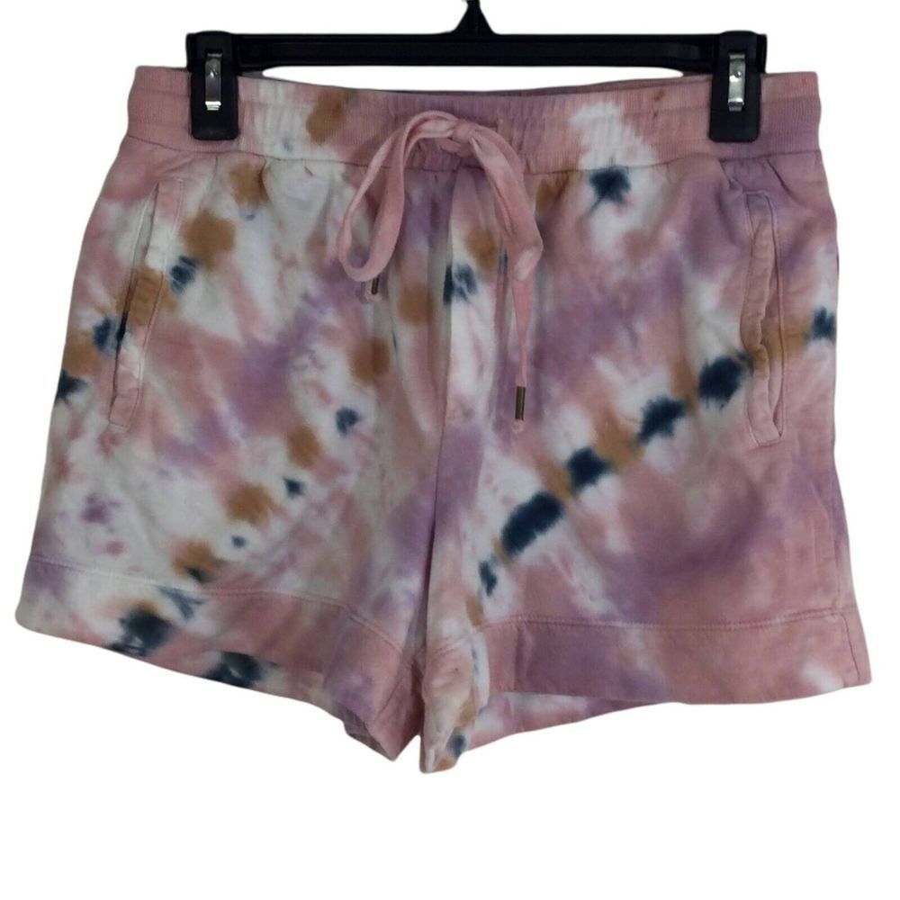 Young Fabulous & Broke Tie Dye Knit Pink Sweat Shorts Womens Size Medium